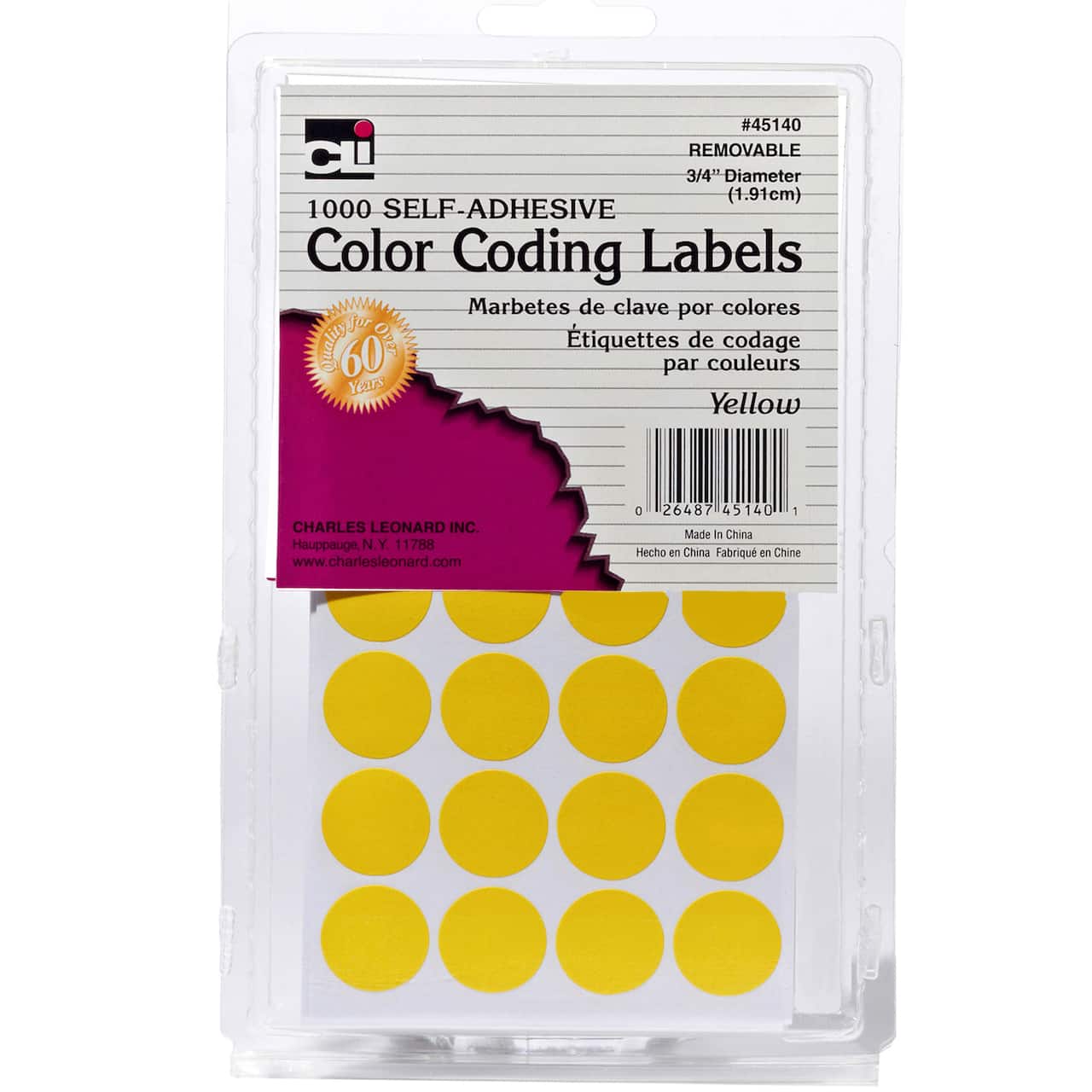 CLi™ Round Self-Adhesive Color Coding Labels, 12,000 Pack